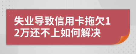 失业导致信用卡拖欠12万还不上如何解决