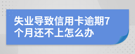 失业导致信用卡逾期7个月还不上怎么办