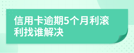 信用卡逾期5个月利滚利找谁解决