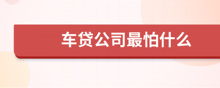 车贷公司最怕什么