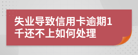 失业导致信用卡逾期1千还不上如何处理