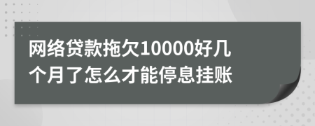 网络贷款拖欠10000好几个月了怎么才能停息挂账