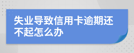 失业导致信用卡逾期还不起怎么办