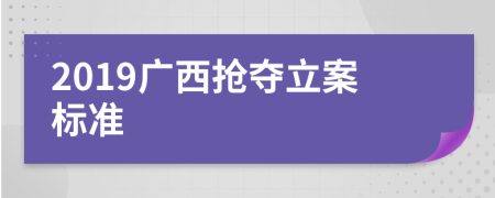 2019广西抢夺立案标准