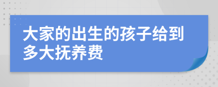 大家的出生的孩子给到多大抚养费