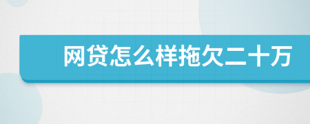 网贷怎么样拖欠二十万