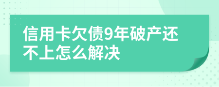 信用卡欠债9年破产还不上怎么解决