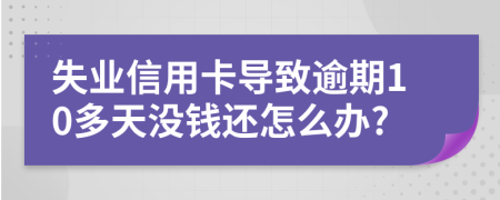 失业信用卡导致逾期10多天没钱还怎么办?