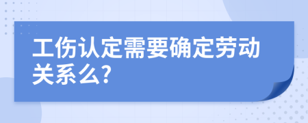 工伤认定需要确定劳动关系么?