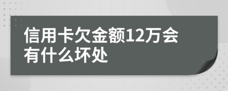 信用卡欠金额12万会有什么坏处