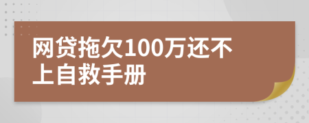 网贷拖欠100万还不上自救手册