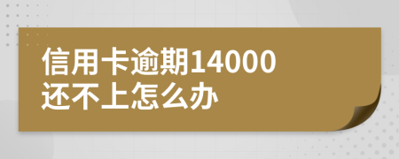 信用卡逾期14000还不上怎么办