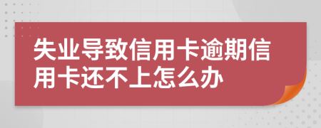 失业导致信用卡逾期信用卡还不上怎么办