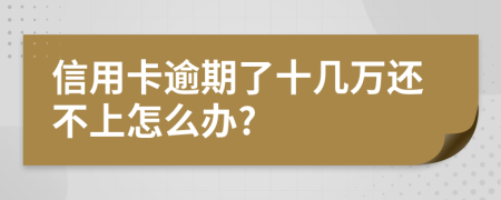 信用卡逾期了十几万还不上怎么办?