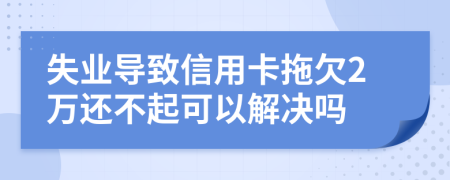 失业导致信用卡拖欠2万还不起可以解决吗