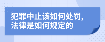 犯罪中止该如何处罚,法律是如何规定的