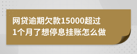 网贷逾期欠款15000超过1个月了想停息挂账怎么做