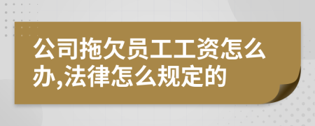 公司拖欠员工工资怎么办,法律怎么规定的