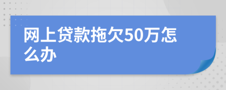 网上贷款拖欠50万怎么办