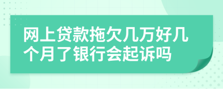 网上贷款拖欠几万好几个月了银行会起诉吗