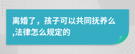 离婚了，孩子可以共同抚养么,法律怎么规定的