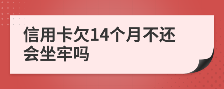 信用卡欠14个月不还会坐牢吗