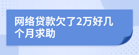 网络贷款欠了2万好几个月求助