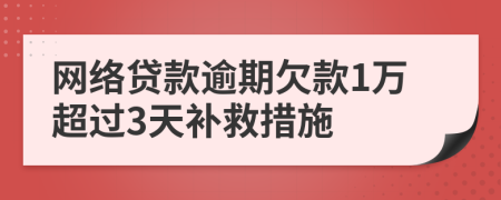 网络贷款逾期欠款1万超过3天补救措施