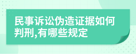 民事诉讼伪造证据如何判刑,有哪些规定