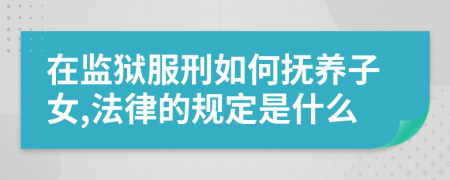 在监狱服刑如何抚养子女,法律的规定是什么