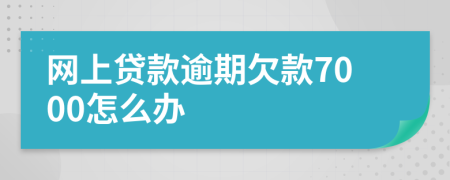 网上贷款逾期欠款7000怎么办