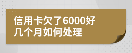 信用卡欠了6000好几个月如何处理