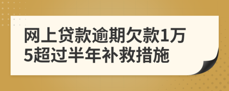 网上贷款逾期欠款1万5超过半年补救措施