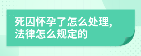 死囚怀孕了怎么处理,法律怎么规定的