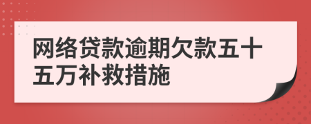 网络贷款逾期欠款五十五万补救措施