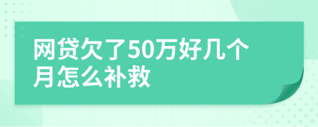 网贷欠了50万好几个月怎么补救