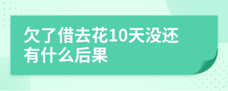 欠了借去花10天没还有什么后果