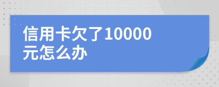 信用卡欠了10000元怎么办