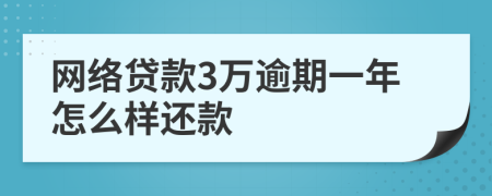 网络贷款3万逾期一年怎么样还款