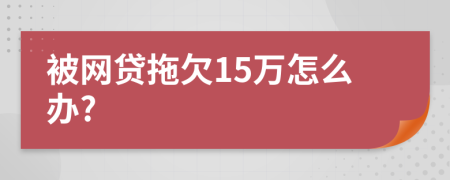 被网贷拖欠15万怎么办?