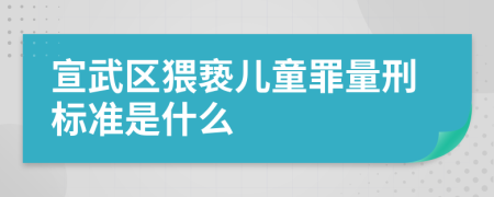 宣武区猥亵儿童罪量刑标准是什么