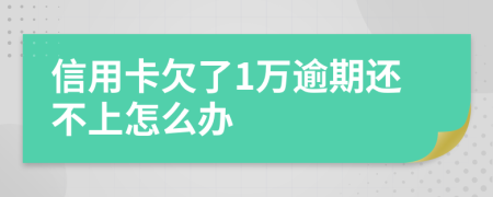 信用卡欠了1万逾期还不上怎么办