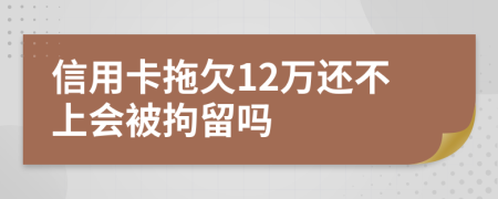 信用卡拖欠12万还不上会被拘留吗