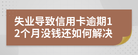 失业导致信用卡逾期12个月没钱还如何解决