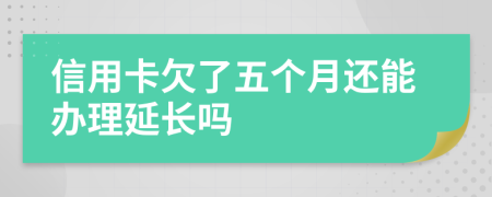 信用卡欠了五个月还能办理延长吗