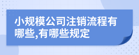 小规模公司注销流程有哪些,有哪些规定