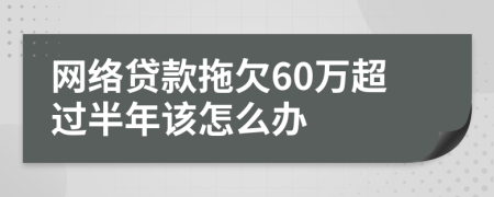 网络贷款拖欠60万超过半年该怎么办
