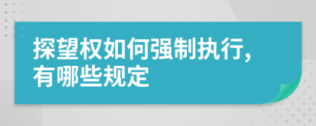 探望权如何强制执行,有哪些规定