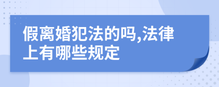 假离婚犯法的吗,法律上有哪些规定