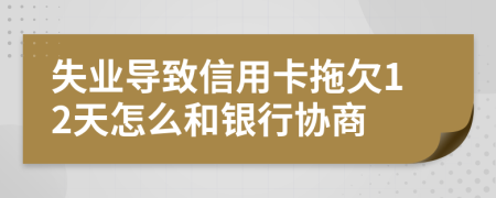 失业导致信用卡拖欠12天怎么和银行协商